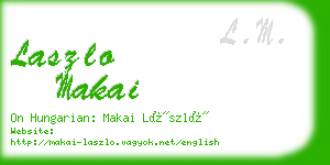 laszlo makai business card